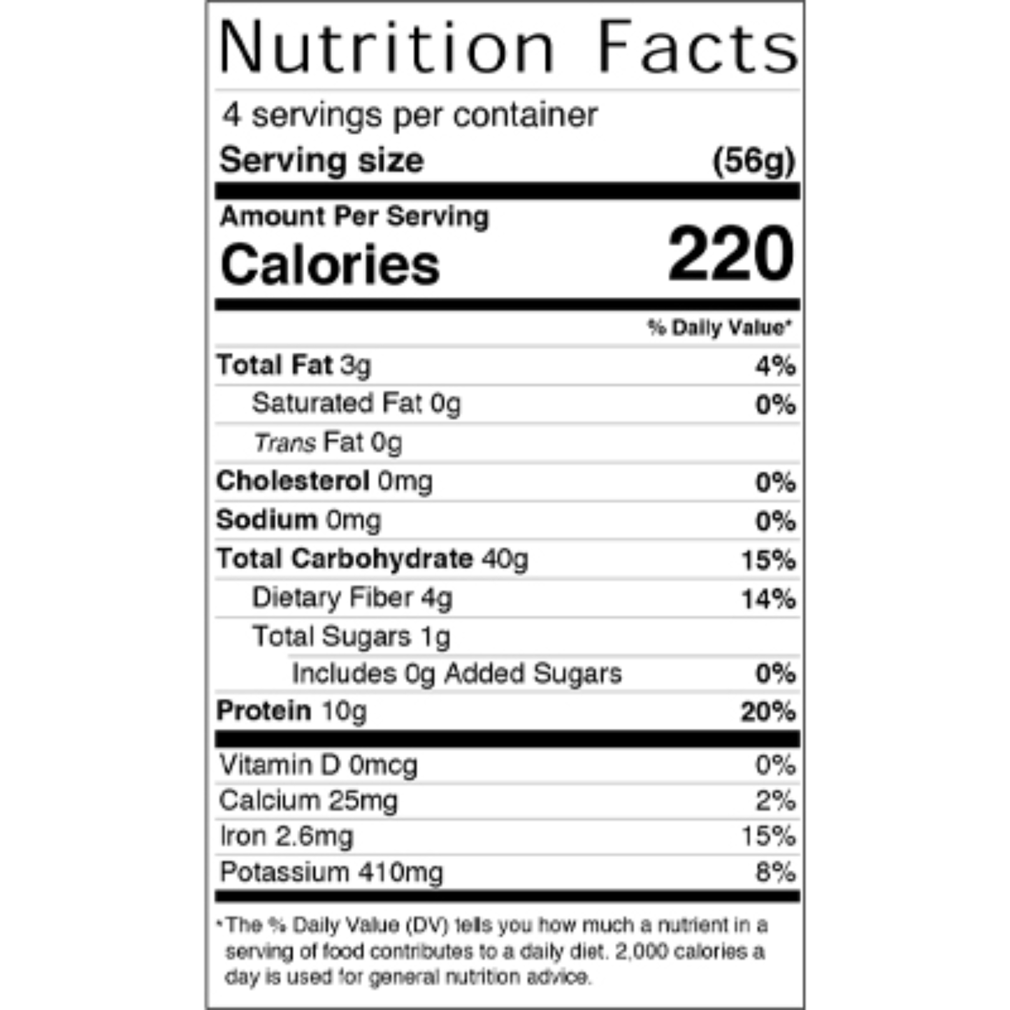 0 ORGNC PASTA FUSILLI CHICKPEA 226 GM