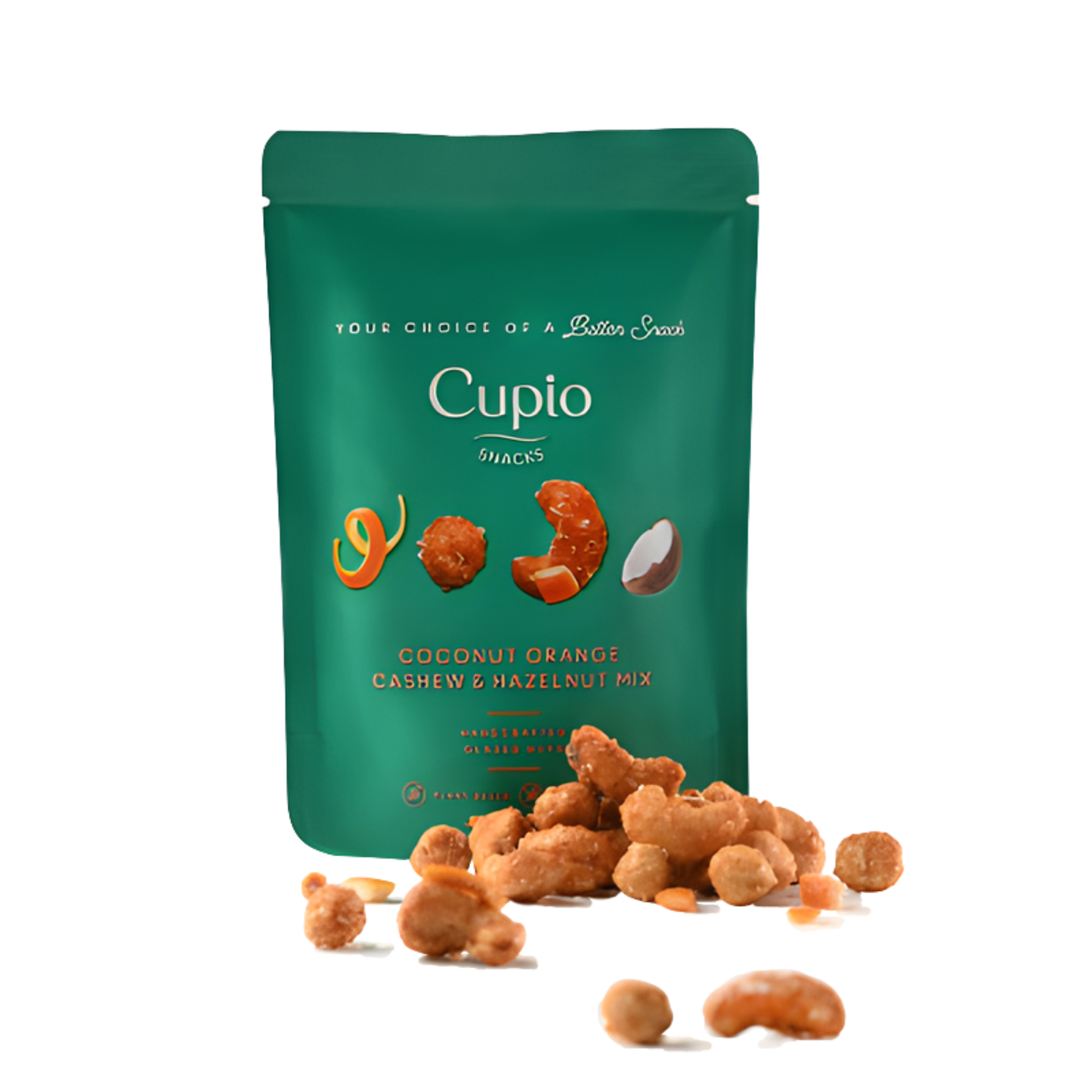 Cashew Hazelnuts with Coconut and Orange 125GM